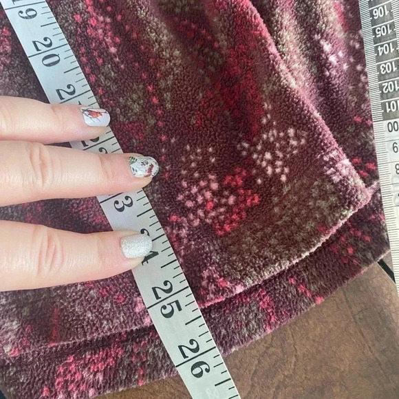 Columbia Arctic Air Burgundy Printed 1/4 Zip Fleece Pullover Medium M - Picture 5 of 7